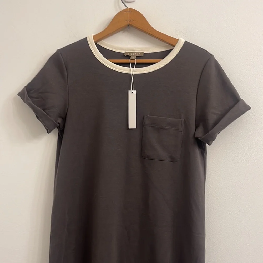 LILLA P tee Shirt Dress with Pocket xs - Picture 4 of 6